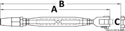 Turnbuckle w. biconical terminal 4 mm 